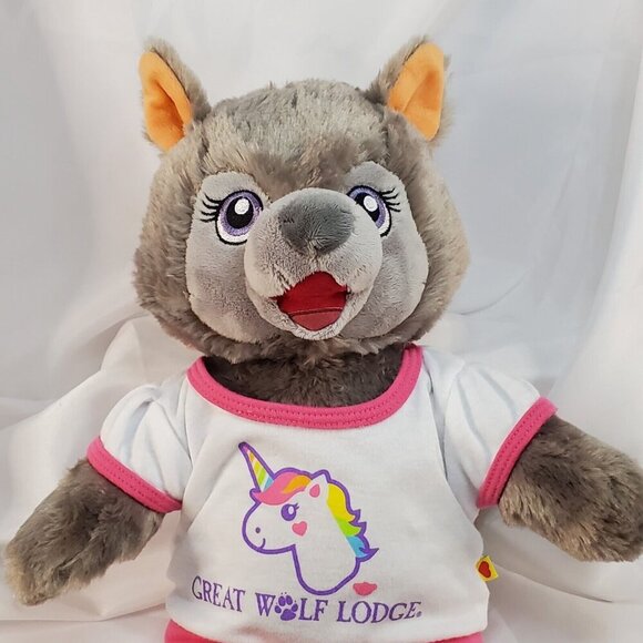 Great Wolf Lodge Build A Bear Violet the Gray Wolf Plush Doll Stuffed BABW 15" - Picture 2 of 8